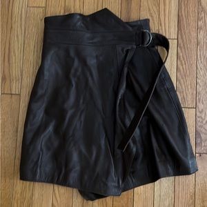 &other stories leather skirt brown